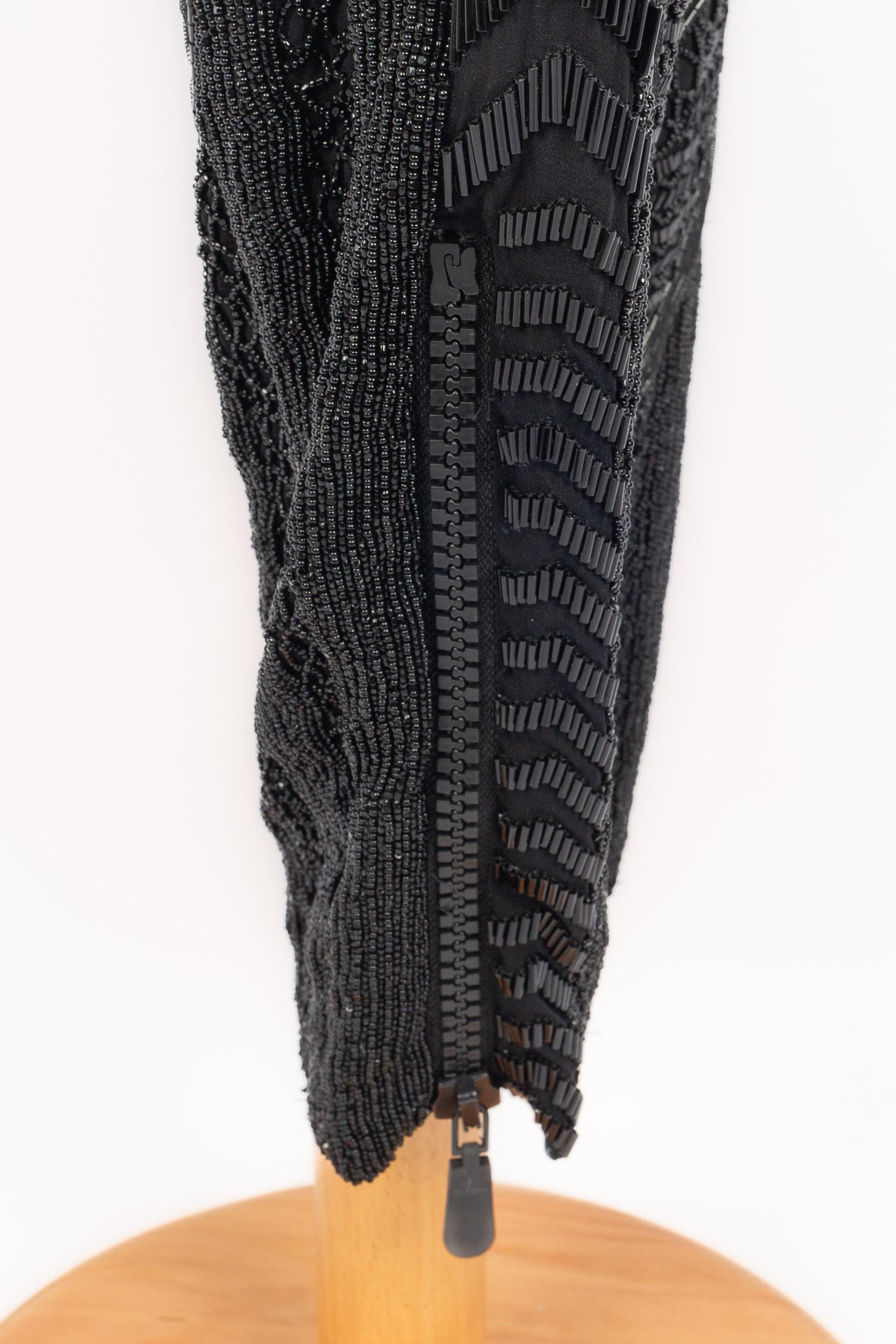 Pantalon noir à paillettes Pucci en vente 2