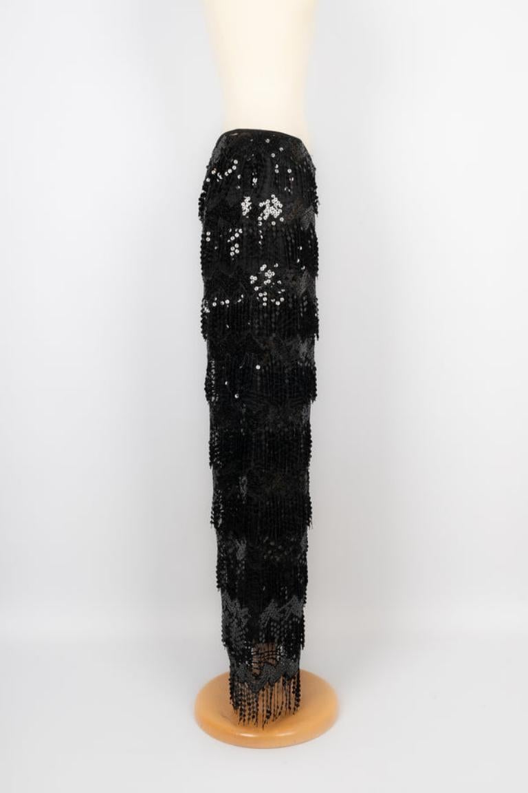 Pucci Black Silk and Cotton Pants In Excellent Condition For Sale In SAINT-OUEN-SUR-SEINE, FR