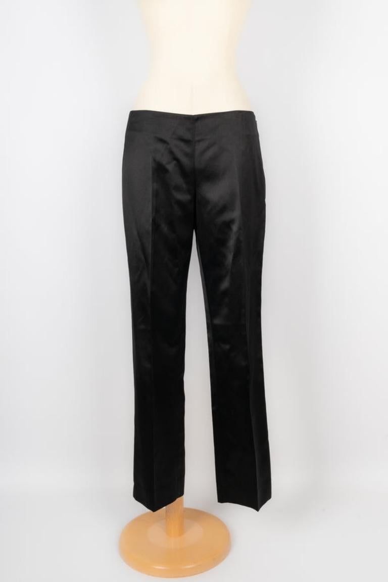 Pucci Black Silk and Cotton Pants For Sale 3
