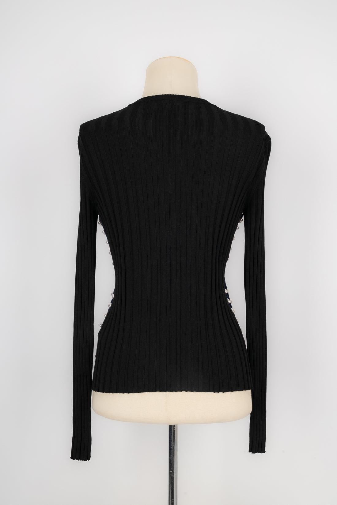 Women's Pucci Blue and Black Mesh Jumper For Sale