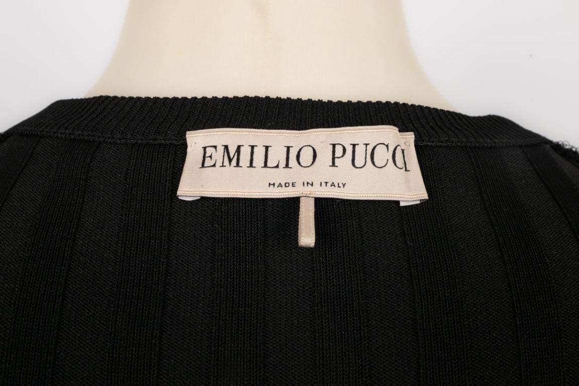 Pucci Blue and Black Mesh Jumper For Sale 2