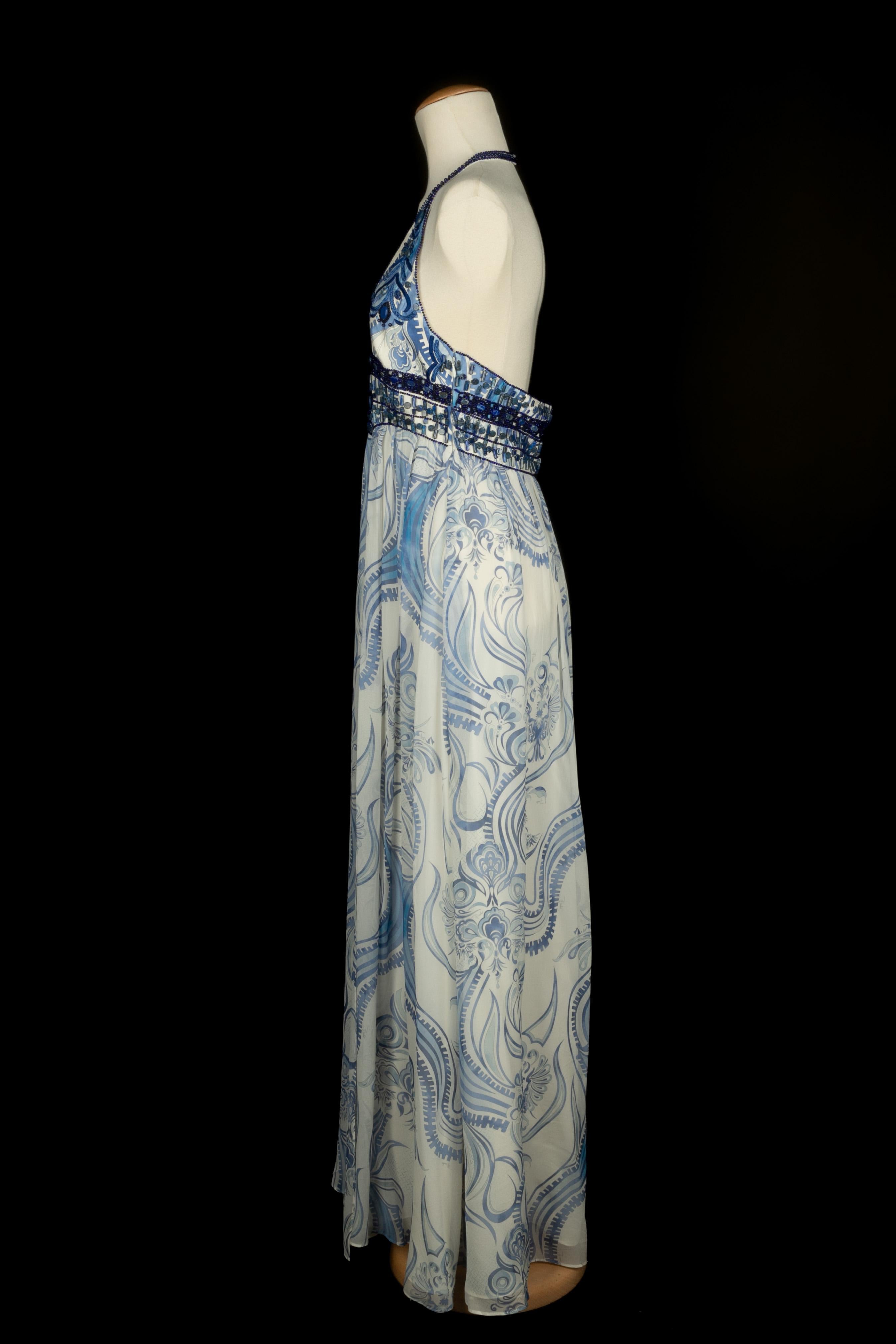 Robe bleue Pucci en vente 5