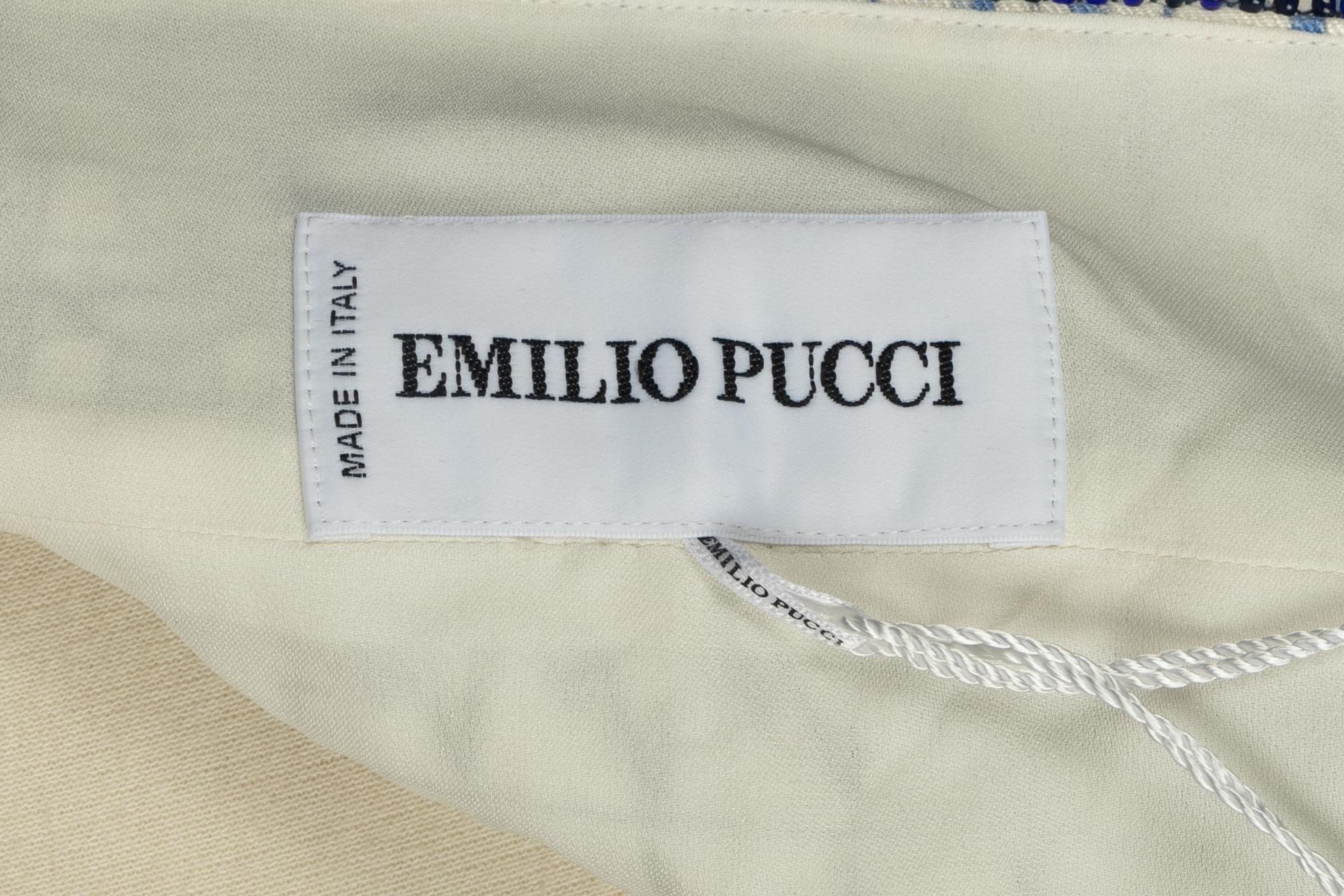 Robe bleue Pucci en vente 6