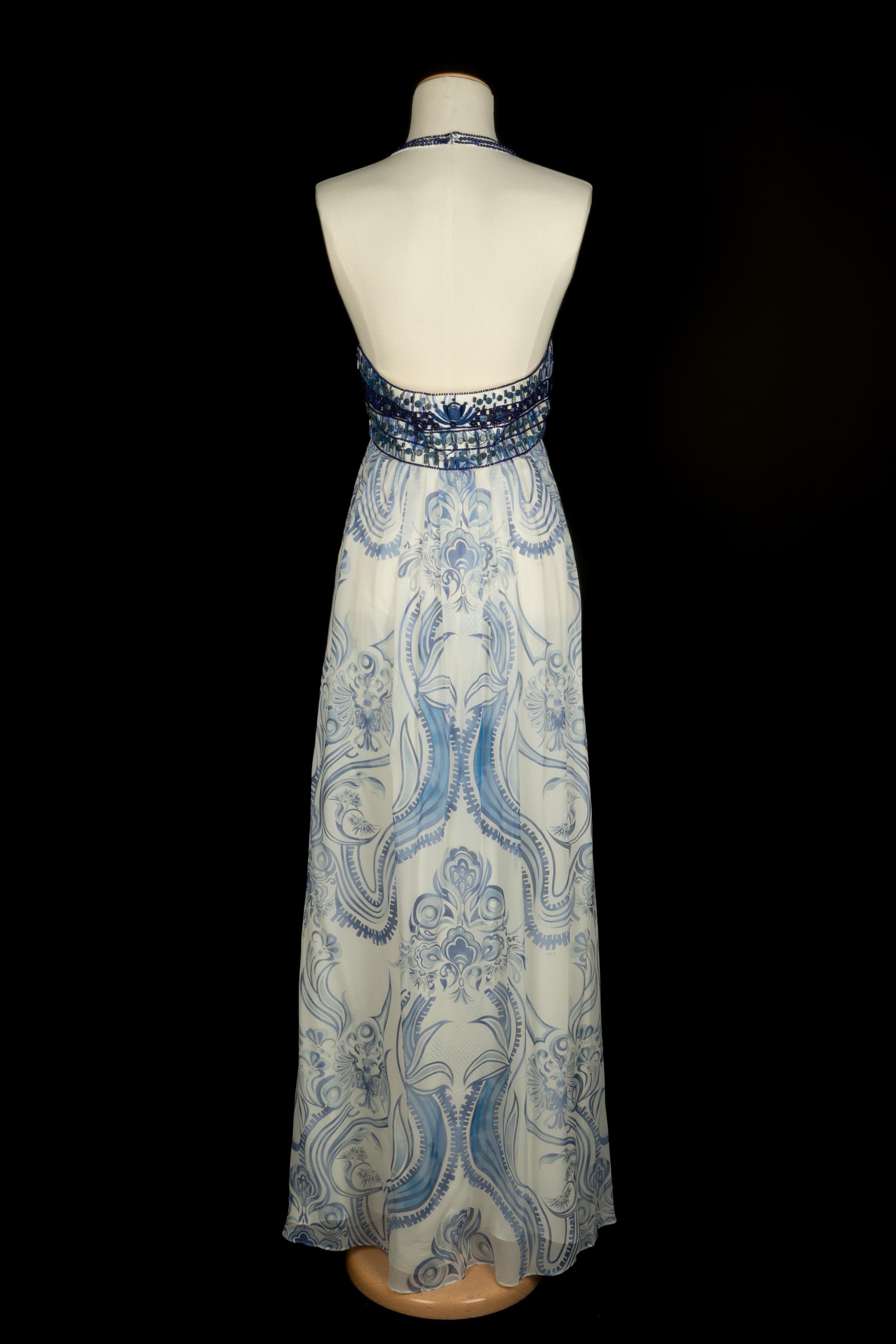 Robe bleue Pucci en vente 3