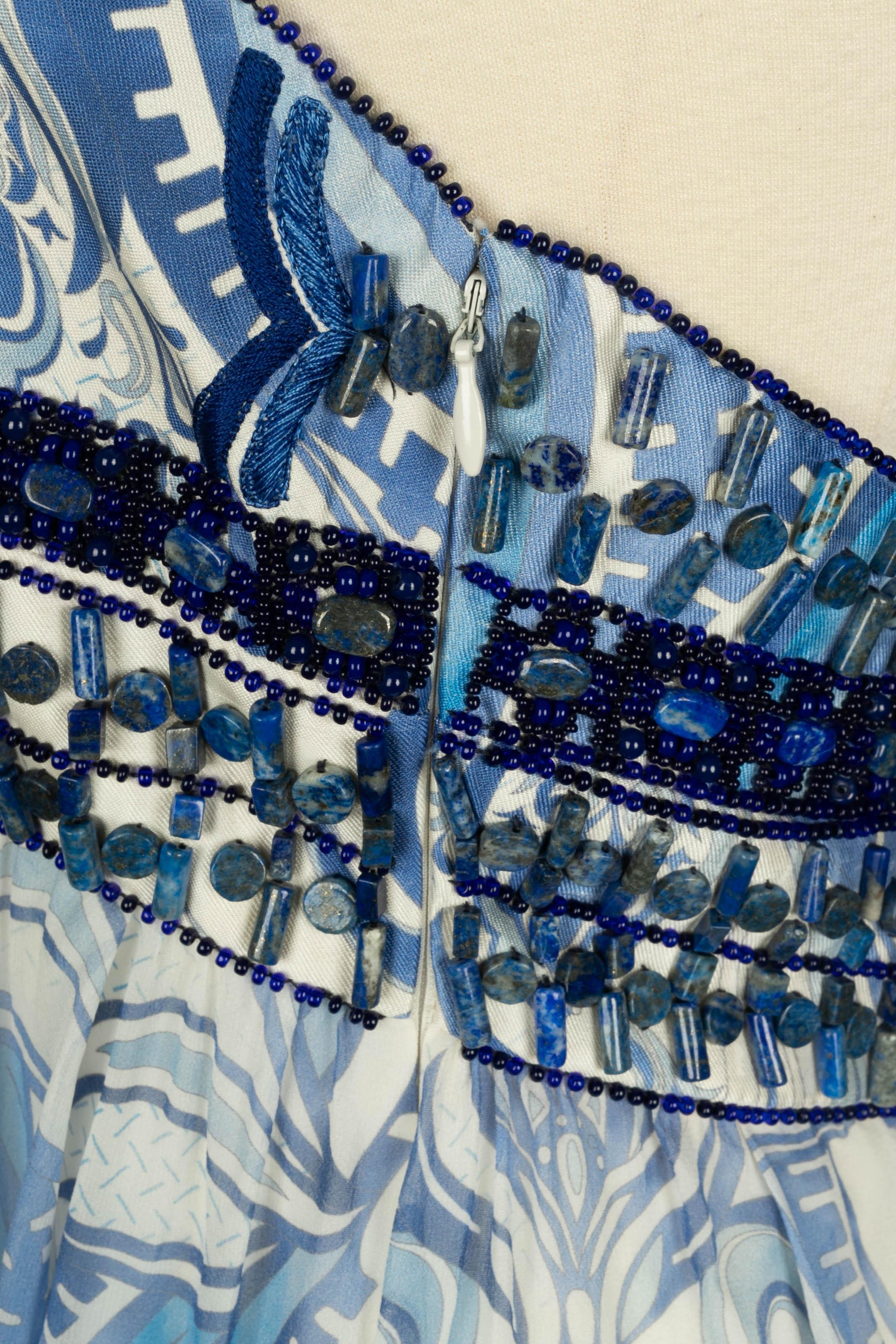 Robe bleue Pucci en vente 4