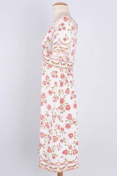 Pucci Cotton Flower Dress, Size 36FR