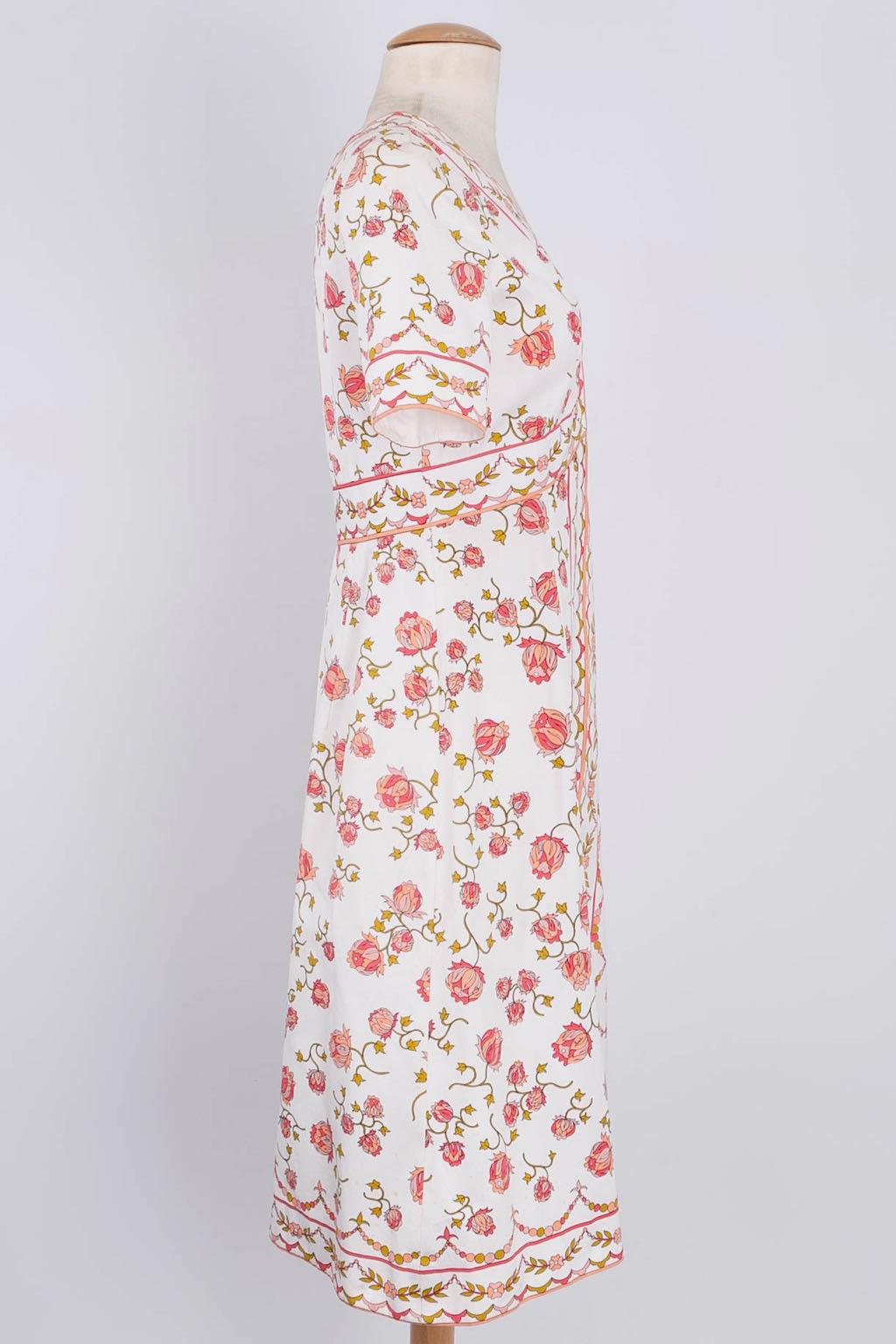 Women's Pucci Cotton Flower Dress, Size 36FR For Sale