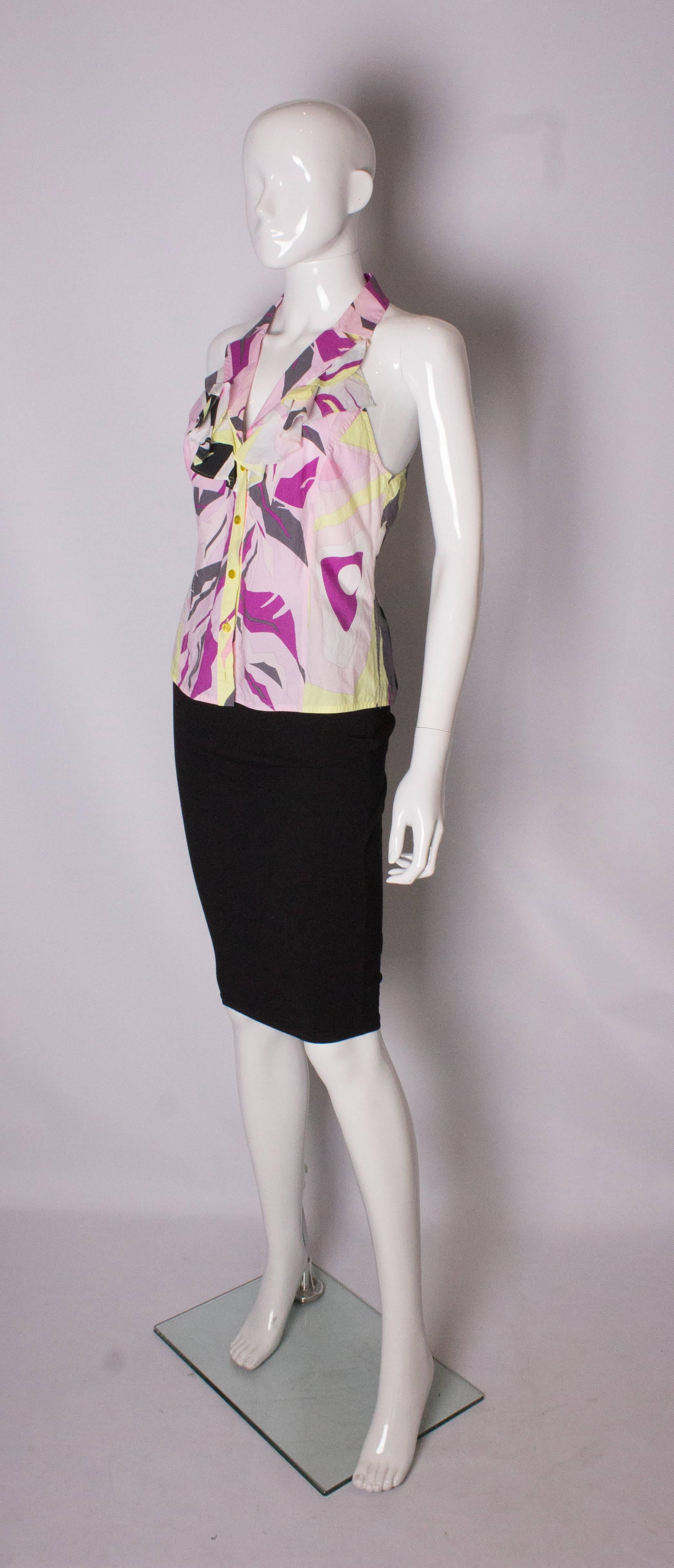 Pucci Cotton Top In Good Condition For Sale In London, GB