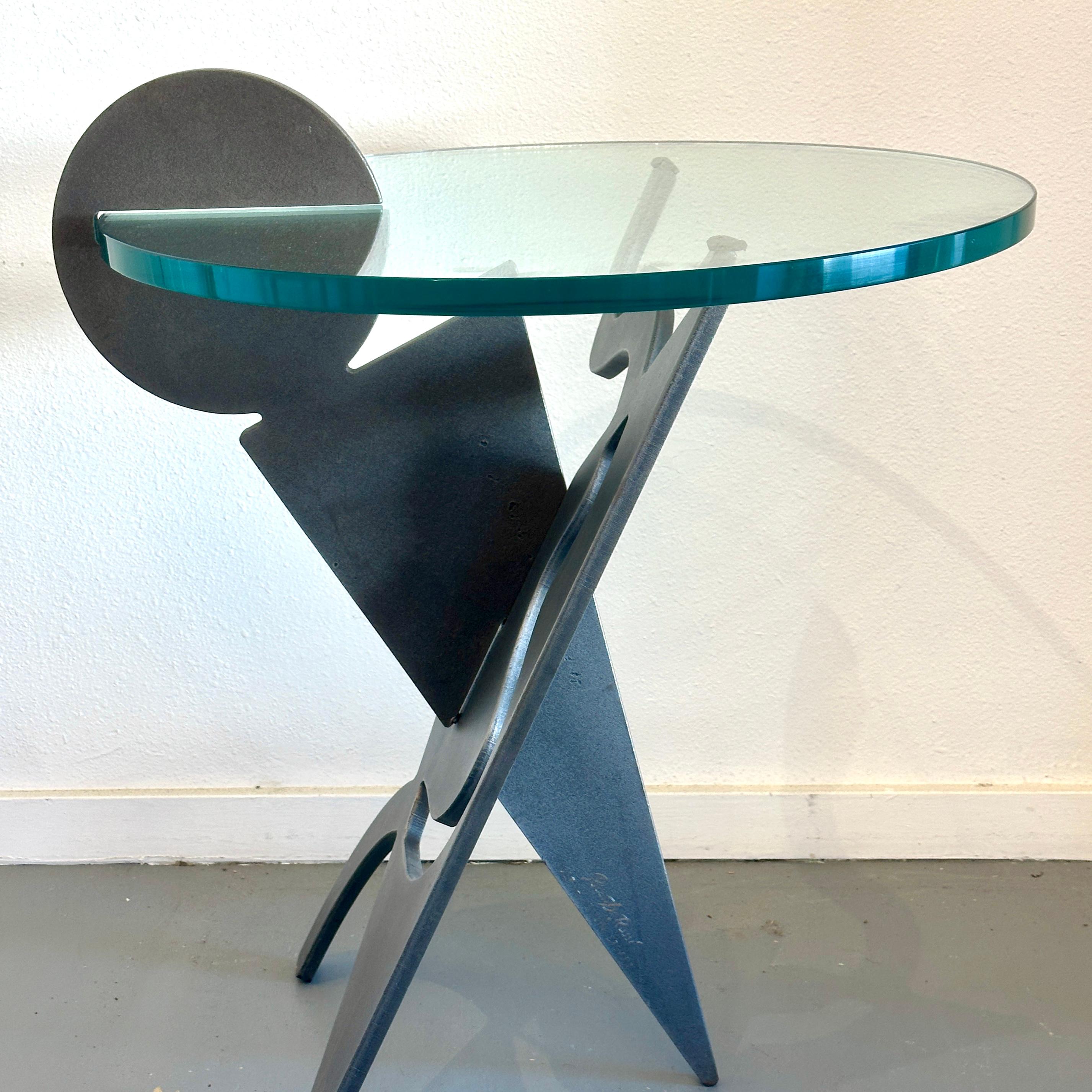 American Pucci De Rossi for H Dolin Stuart Signed Battista Occasional Table, 1987 For Sale