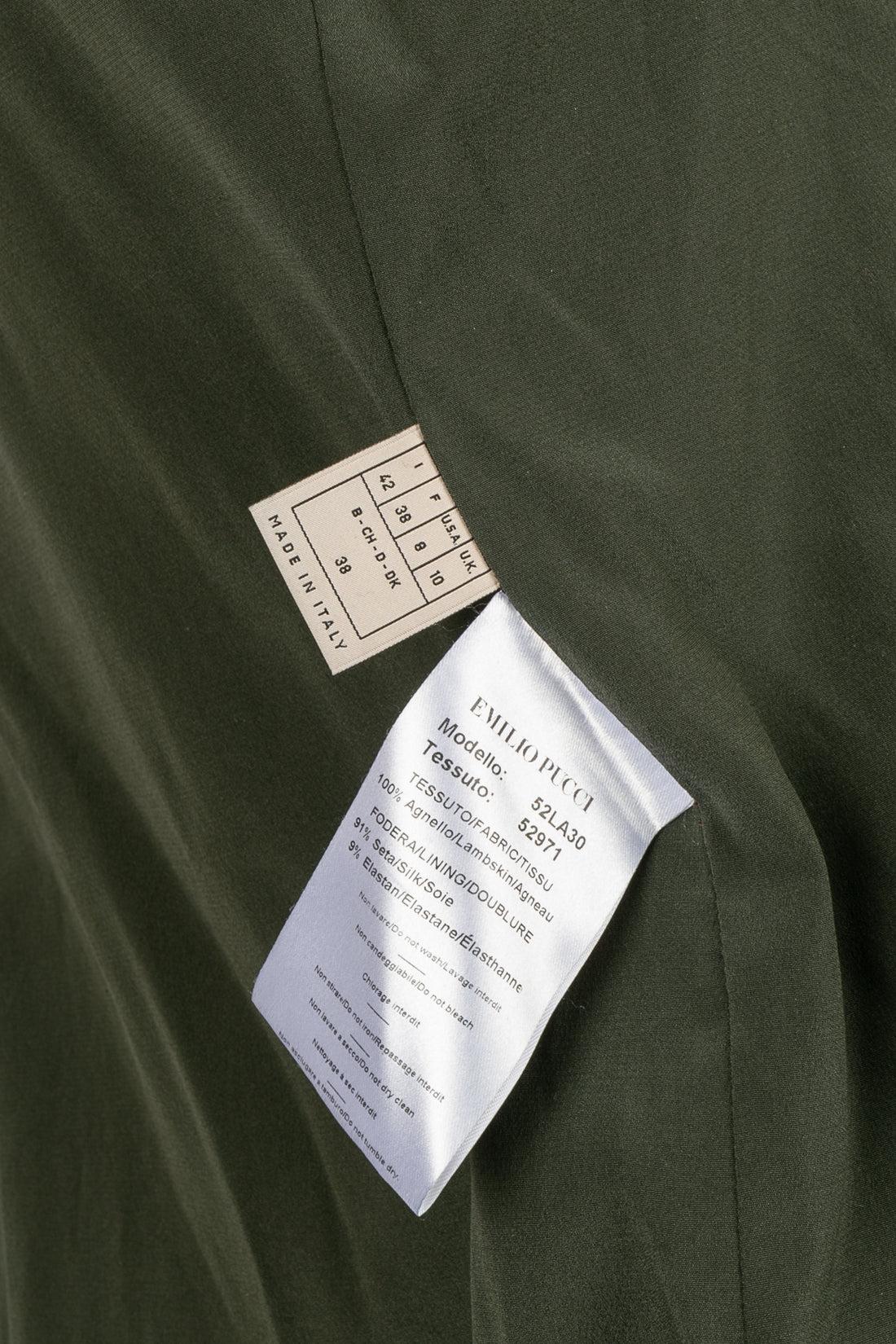 Pucci Bestickter Lammledermantel Größe 38FR, 2015 im Angebot 7