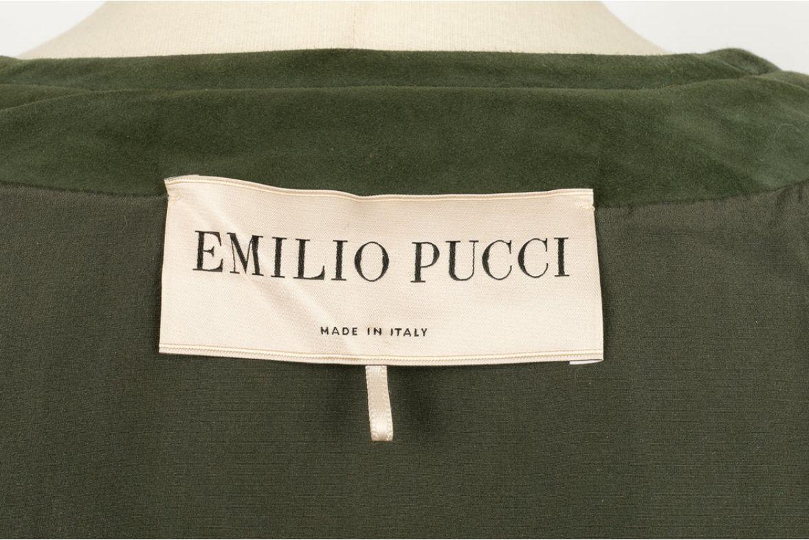 Pucci Embroidered Lamb Leather Coat Size 38FR, 2015 For Sale 8