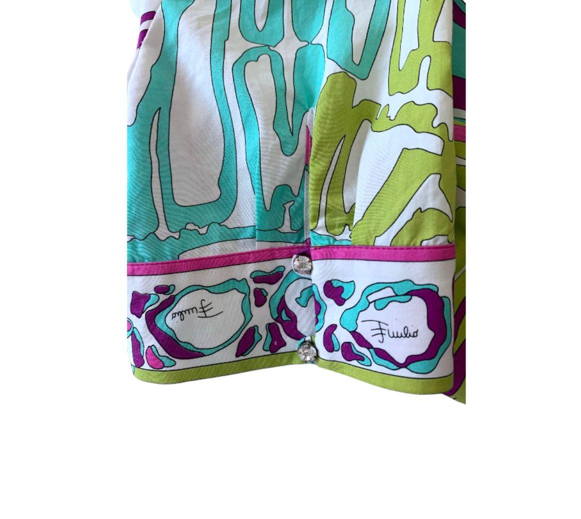 Emilio Pucci. Camicia a maniche corte stampata Y2K in vendita 4