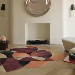 Colorful Circles Customizable Purples, Pinks, Blues Paolina B Rug Small