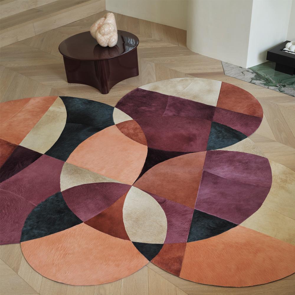 Alfombra Personalizable Círculos de Colores Morados, Rosas y Azules XXLarge en Nuevo estado para la venta en Charlotte, NC