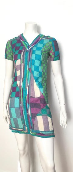 Pucci for Neiman Marcus 1960s Cotton Short Dress Size 4.