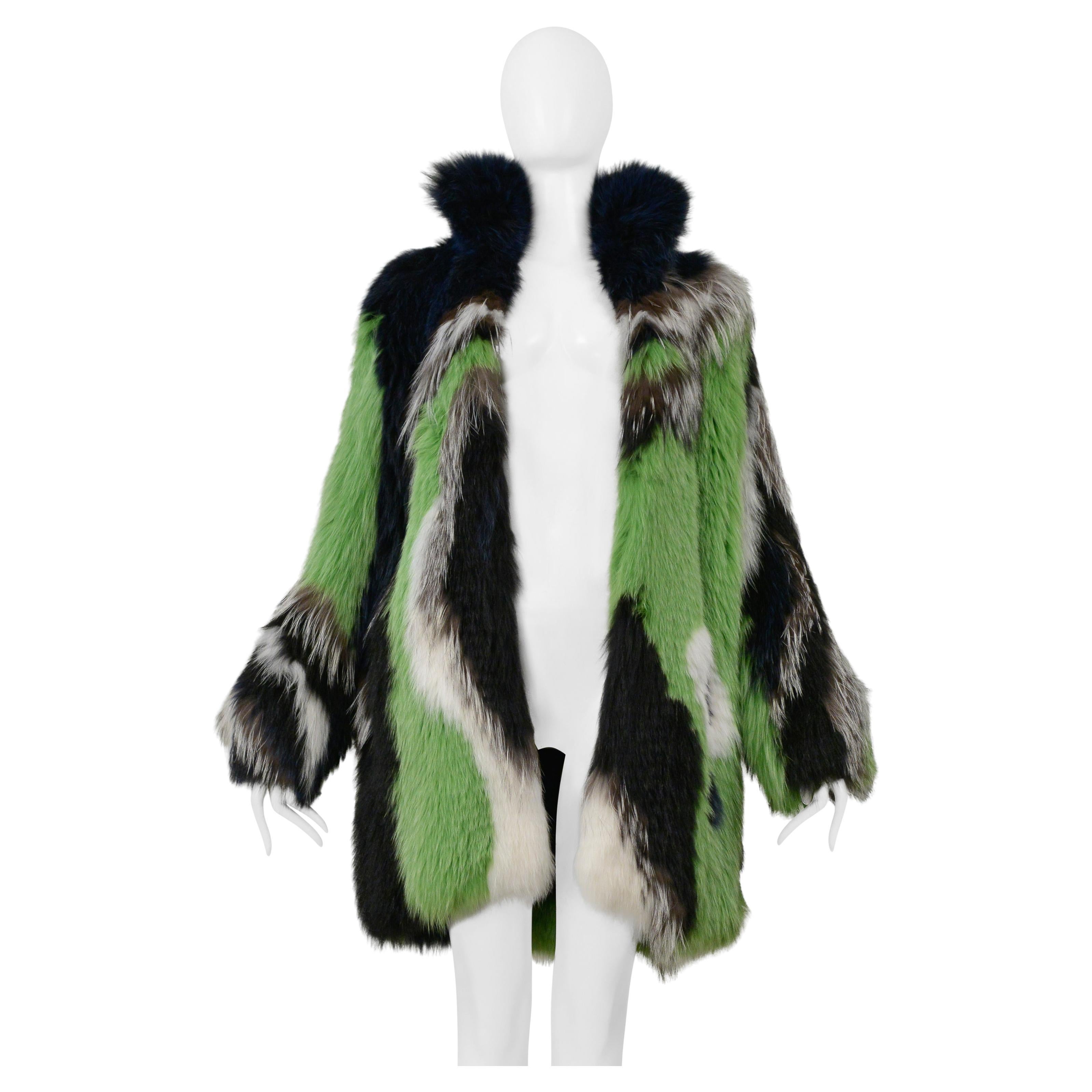 Pucci Verde Nero Bianco e Grigio Pelliccia di Volpe 2015