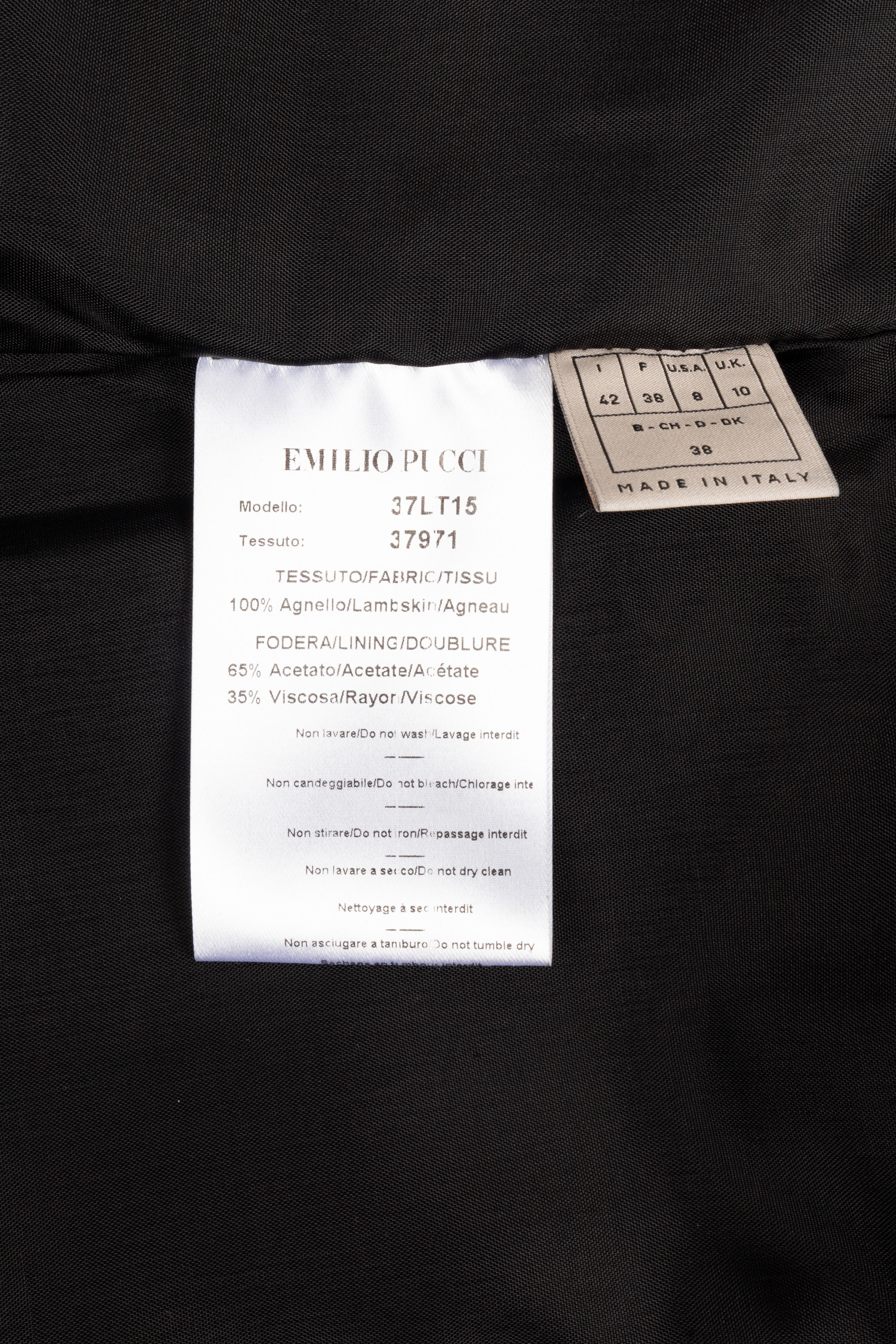 Pucci leather shorts In Excellent Condition For Sale In SAINT-OUEN-SUR-SEINE, FR