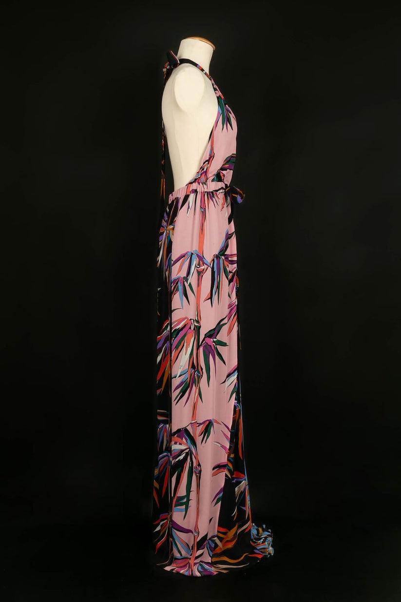 Pucci Long Silk Halter Dress In Good Condition For Sale In SAINT-OUEN-SUR-SEINE, FR