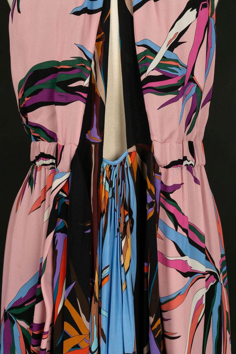 Women's Pucci Long Silk Halter Dress For Sale