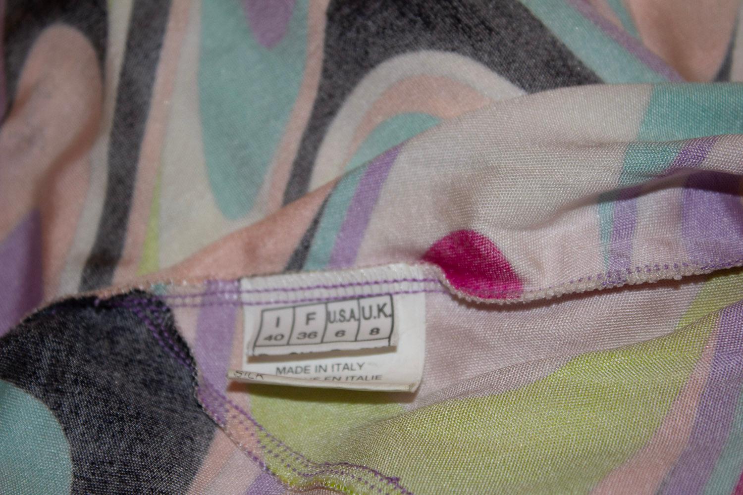 Pucci Multi Colour Silk Jersey dress 4