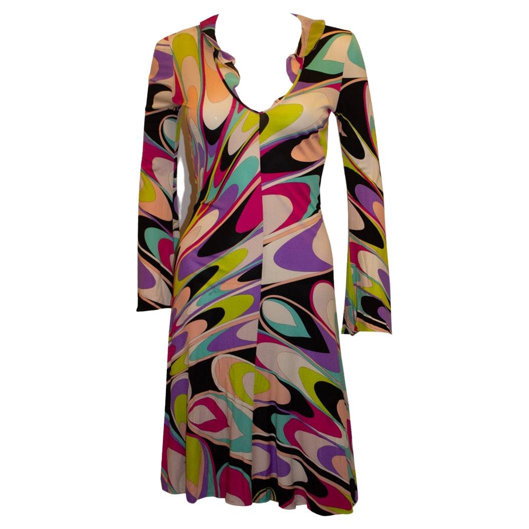 Pucci Multi Colour Silk Jersey dress