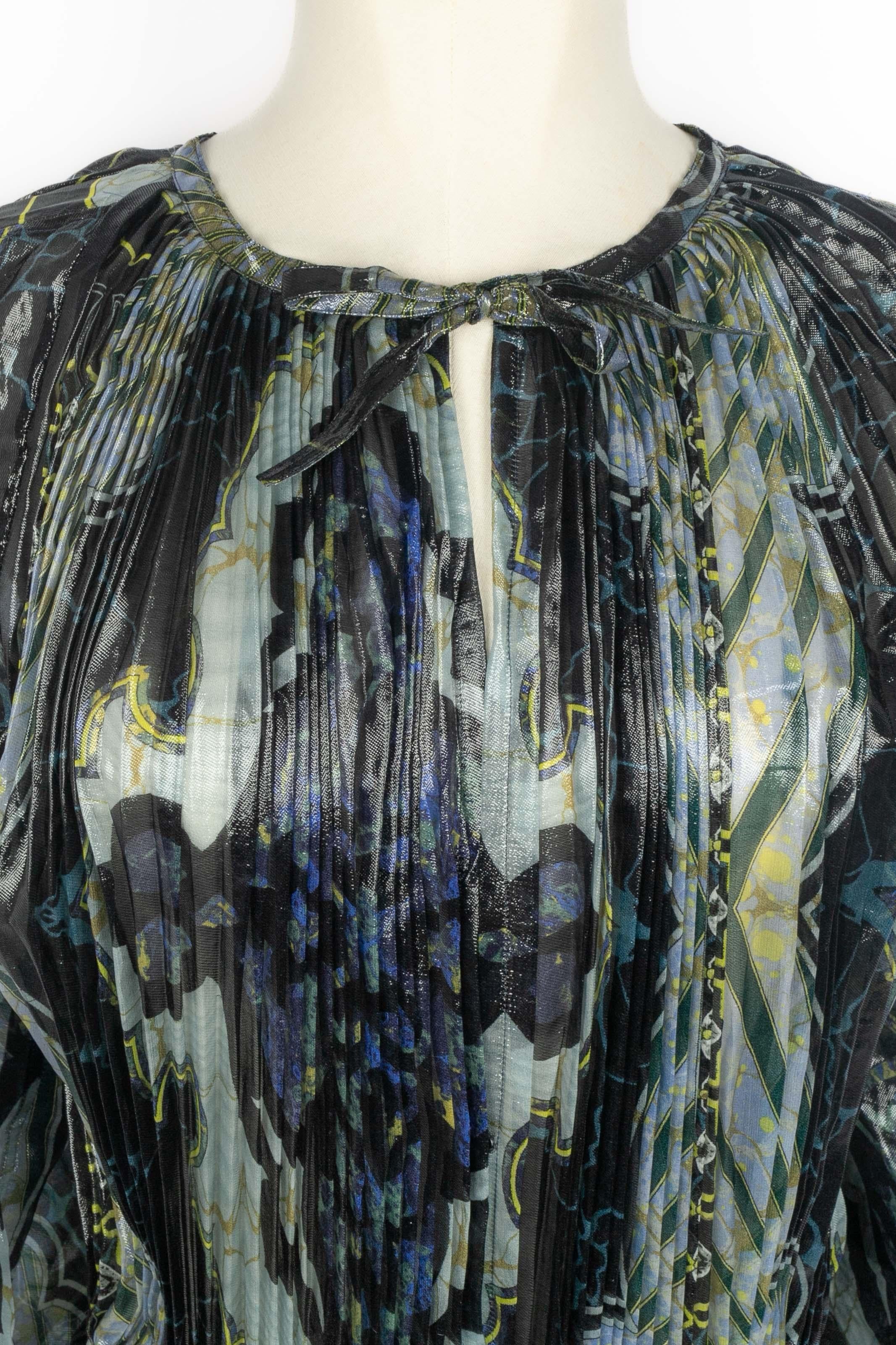 Black Pucci pleated silk dress For Sale