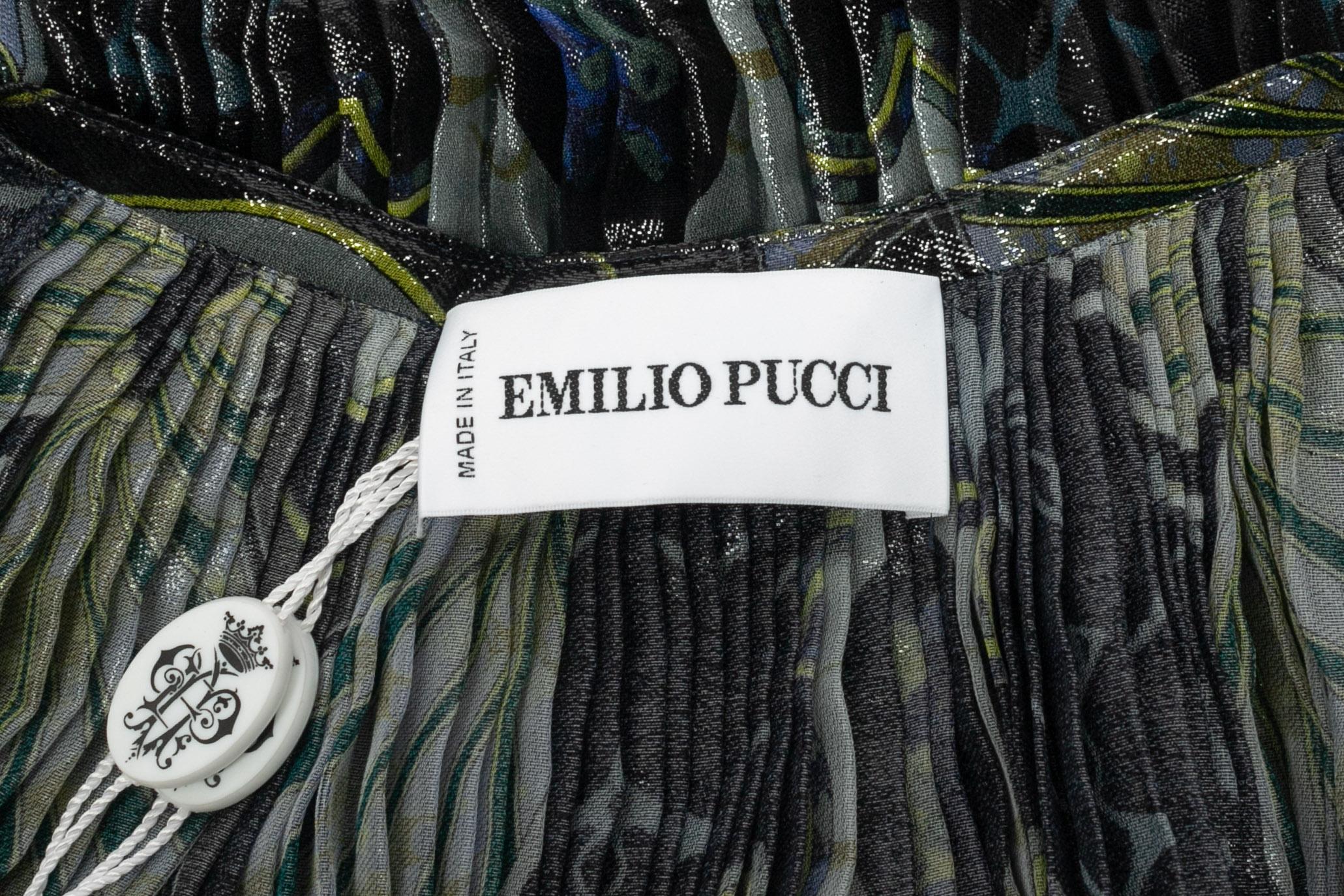 Pucci pleated silk dress For Sale 4