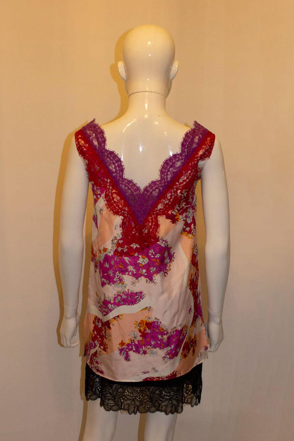 Pucci Silk and Lace Top For Sale 1
