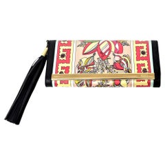 Pucci Seda y Piel Pequeño Clutch Y o Cartera
