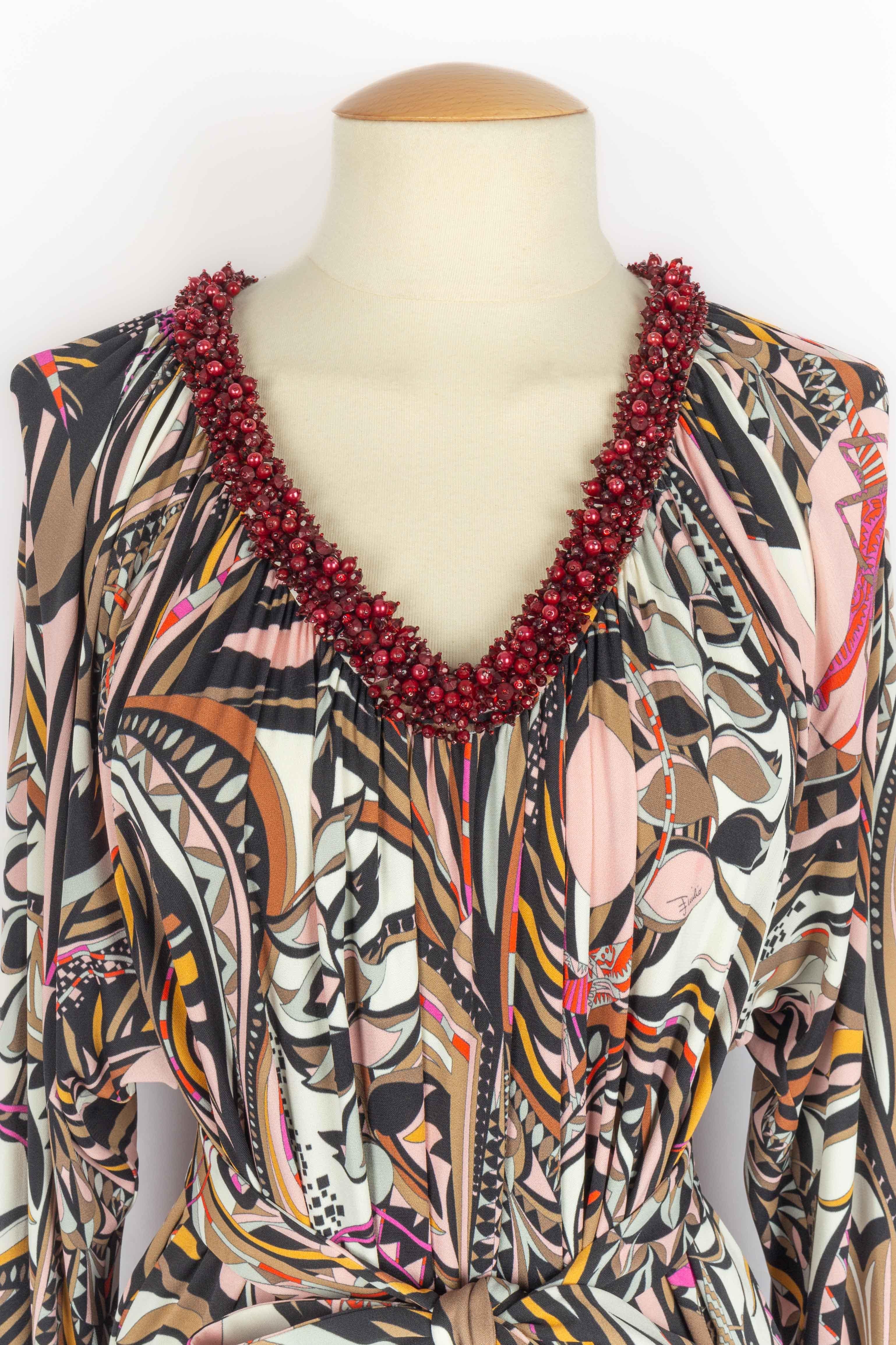 Vestido de seda Pucci Marrón en venta