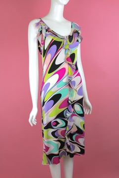 Pucci Silk Dress in Classic Print, size US 10