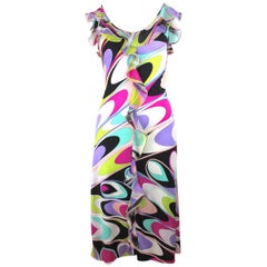 Pucci Silk Dress in Classic Print, size US 10