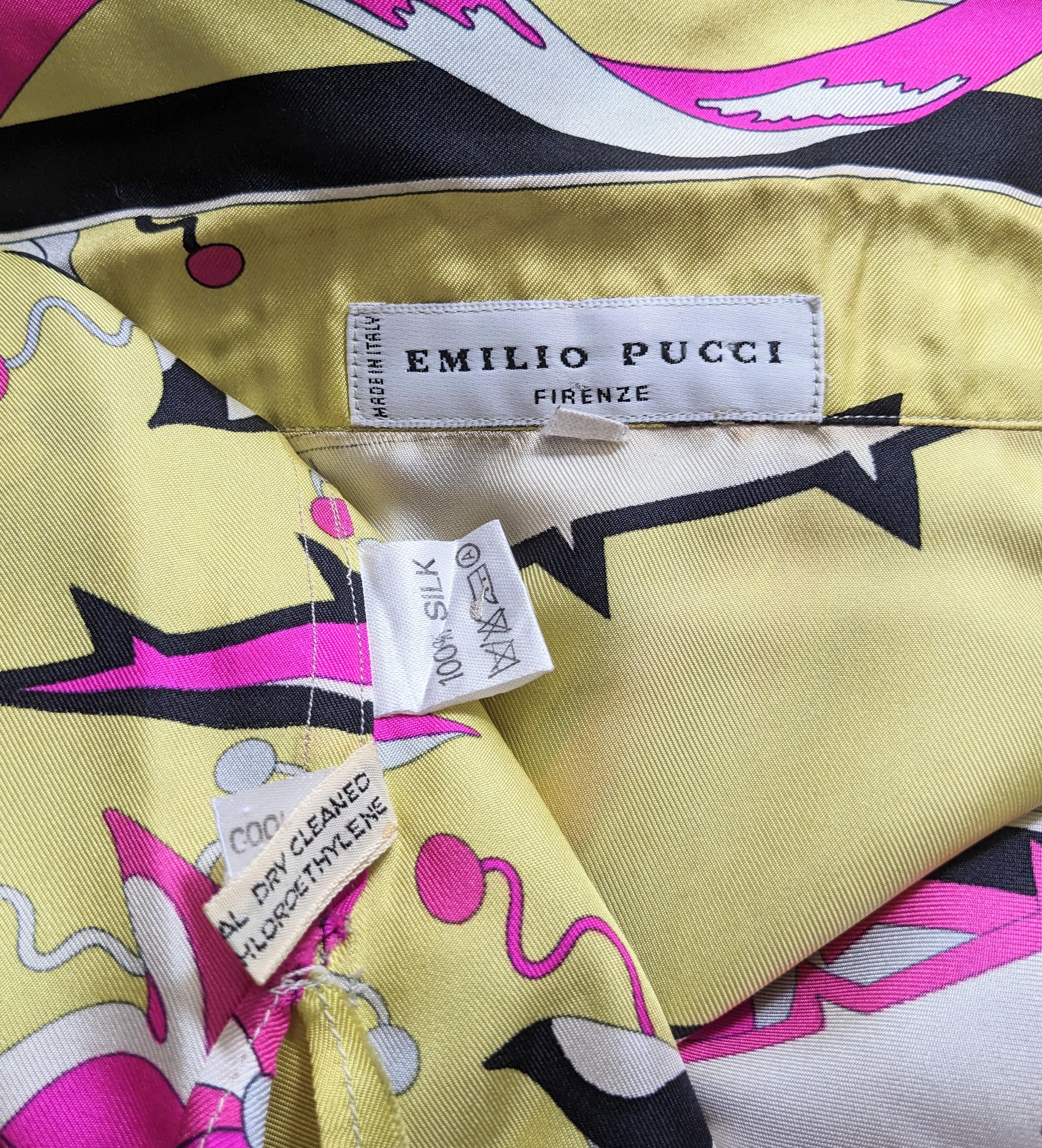 Pucci Silk Twill Print Shirt For Sale 5