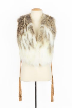 Pucci sleeveless fur cardigan