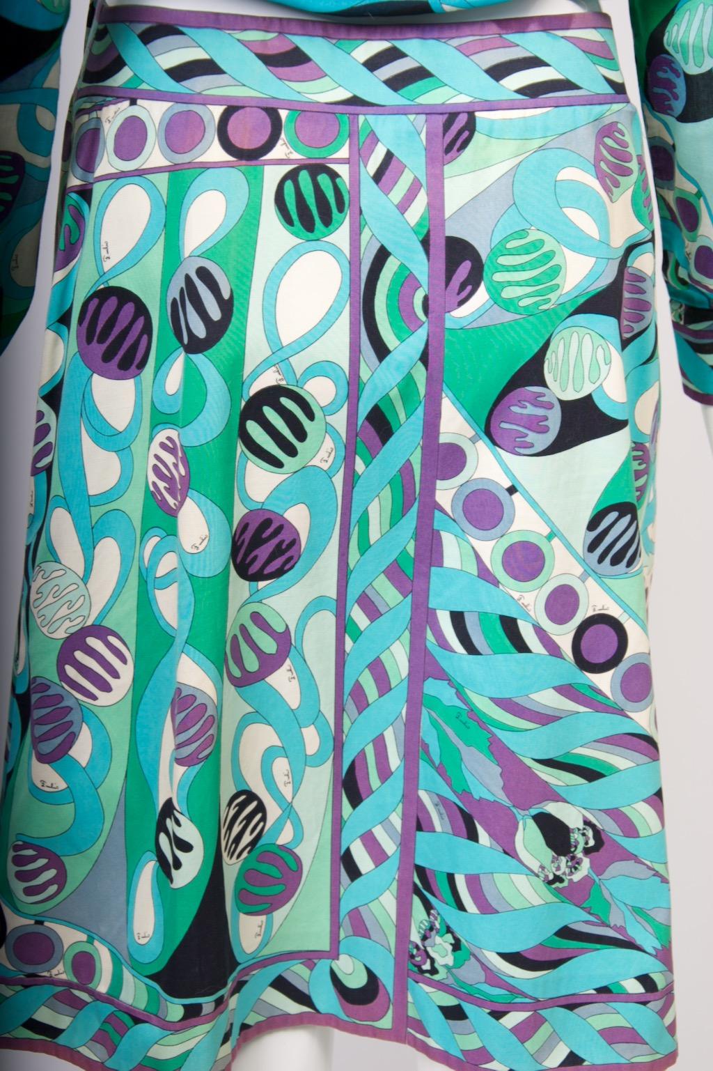 Ensemble di camicia e gonna vintage di Pucci in vendita 7