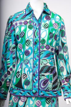 Conjunto de camisa y falda vintage Pucci