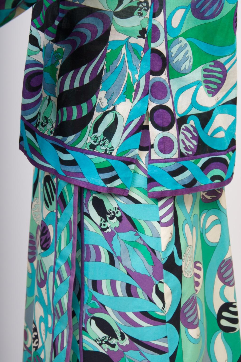 Ensemble di camicia e gonna vintage di Pucci in vendita 4