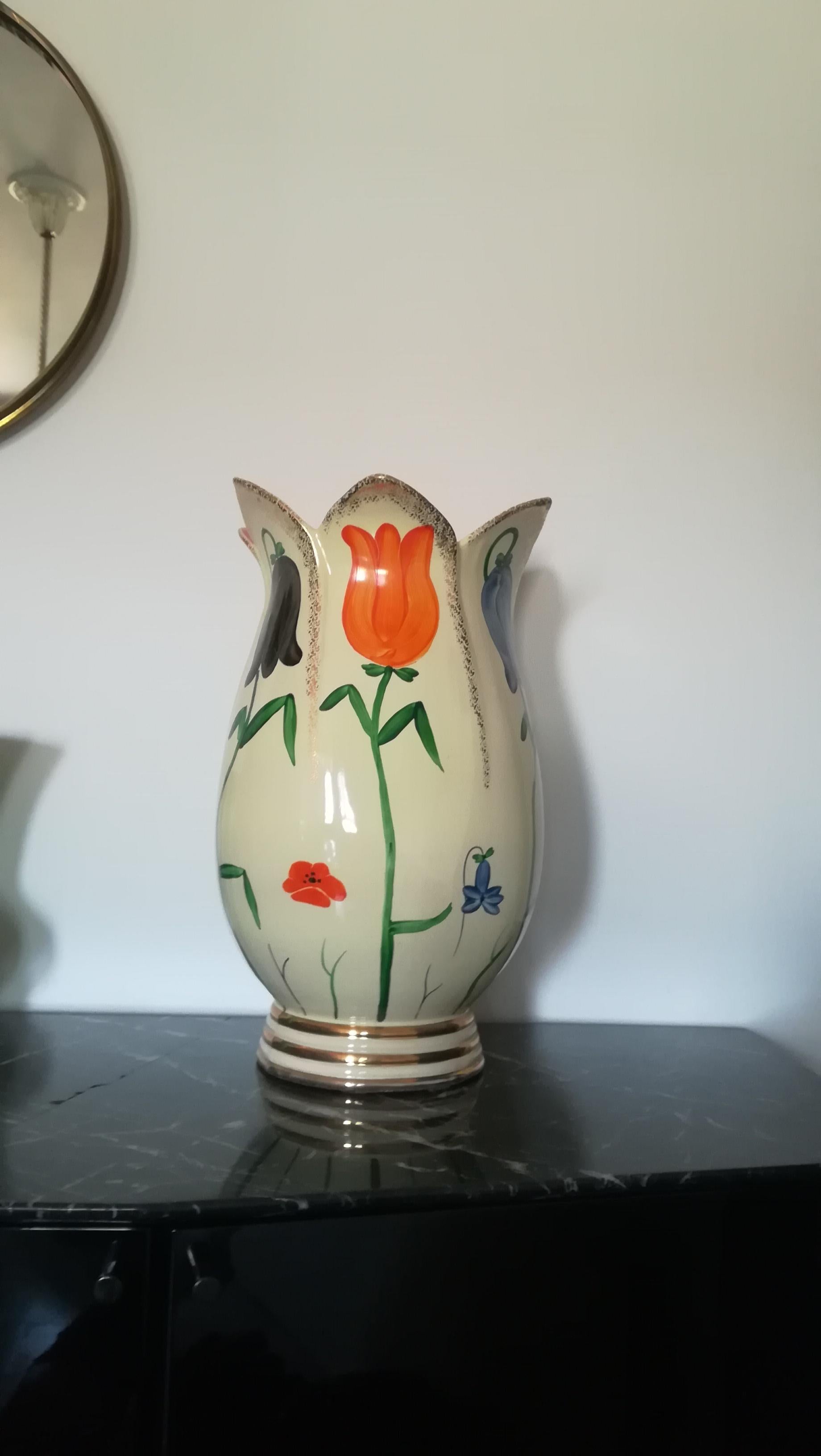 Pucci_umbertide Vase Tulipano Ceramic 1950 Italia  For Sale 4