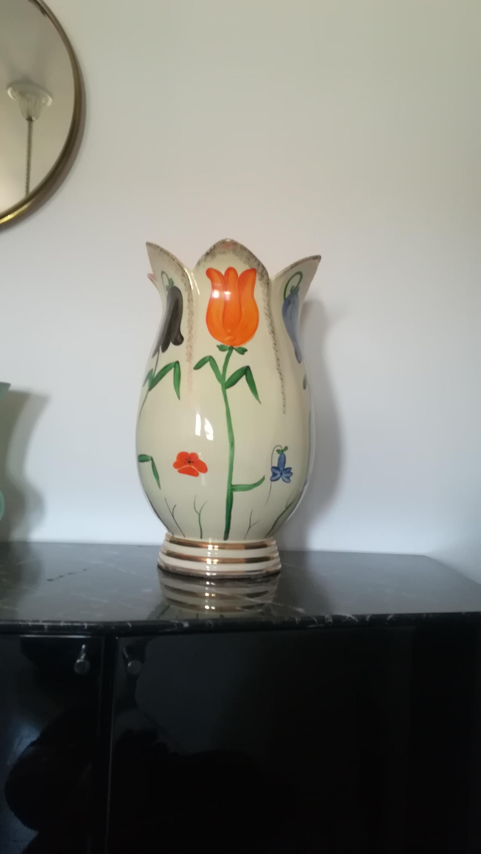 Pucci_umbertide Vase Tulipano Ceramic 1950 Italia  For Sale 5