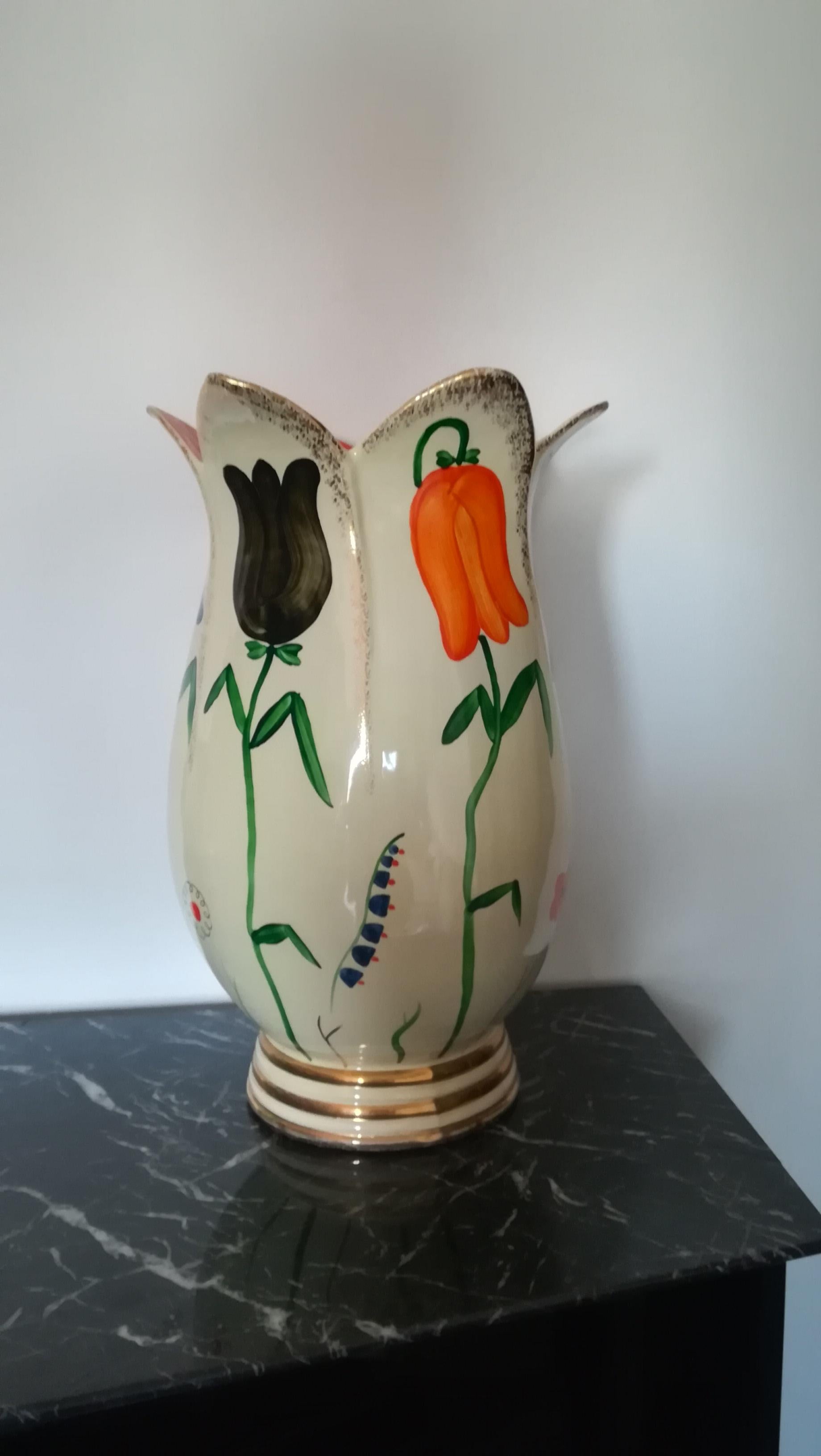 Européen Vase Tulipano Pucci_umbertide, 1950, Italie  en vente