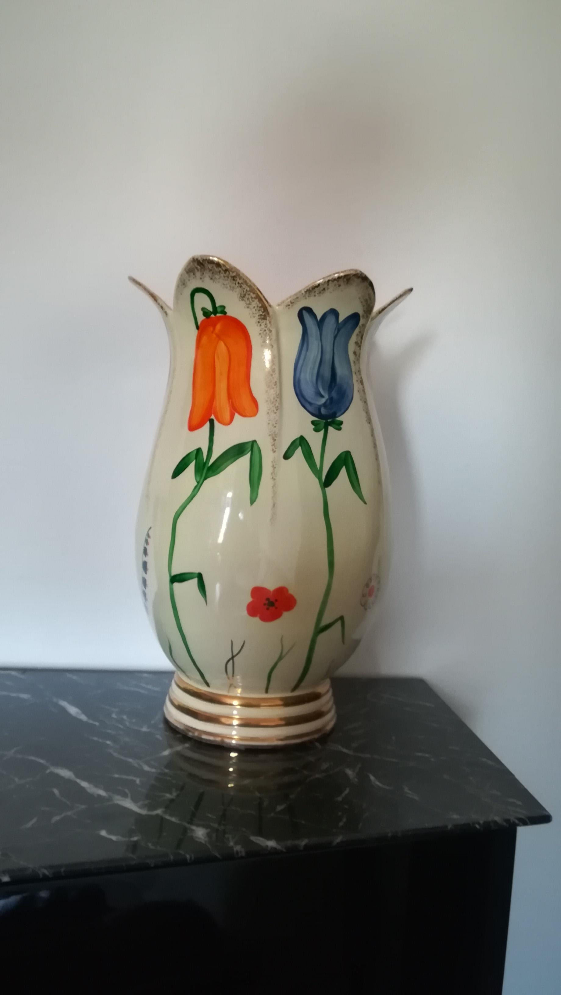 Céramique Vase Tulipano Pucci_umbertide, 1950, Italie  en vente