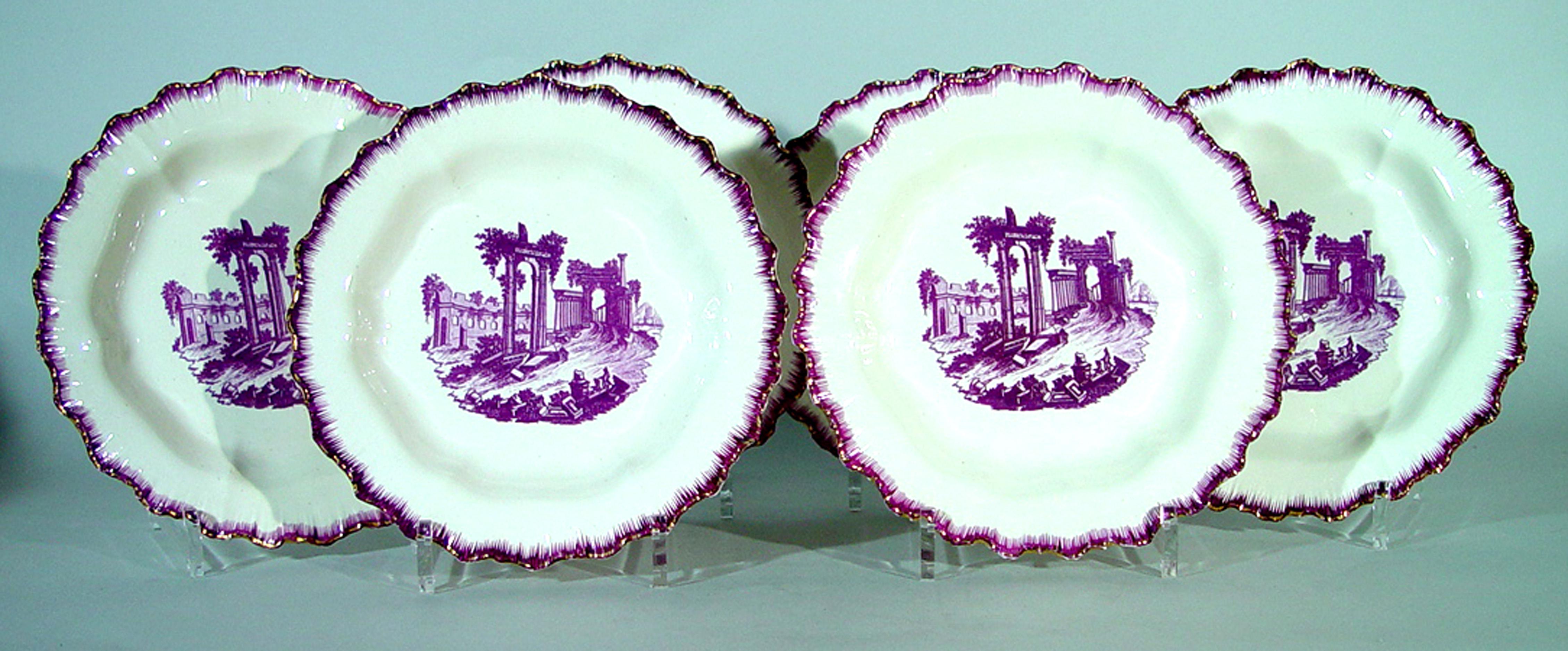 Juego de diez platos de concha de color crema Neale & Co. Georgiano en venta