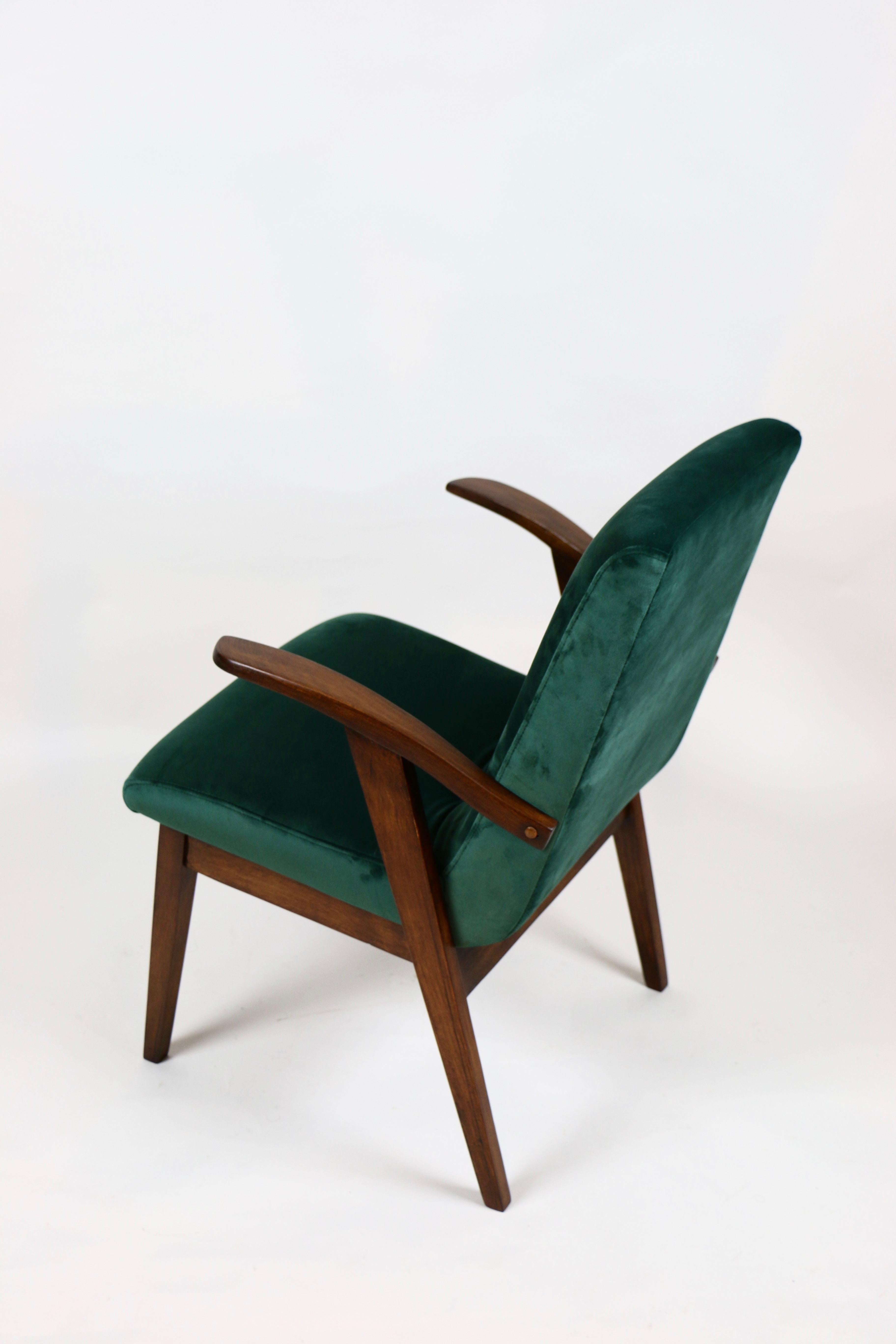 Puchala Armchair in Green Velvet from 1970s For Sale 3