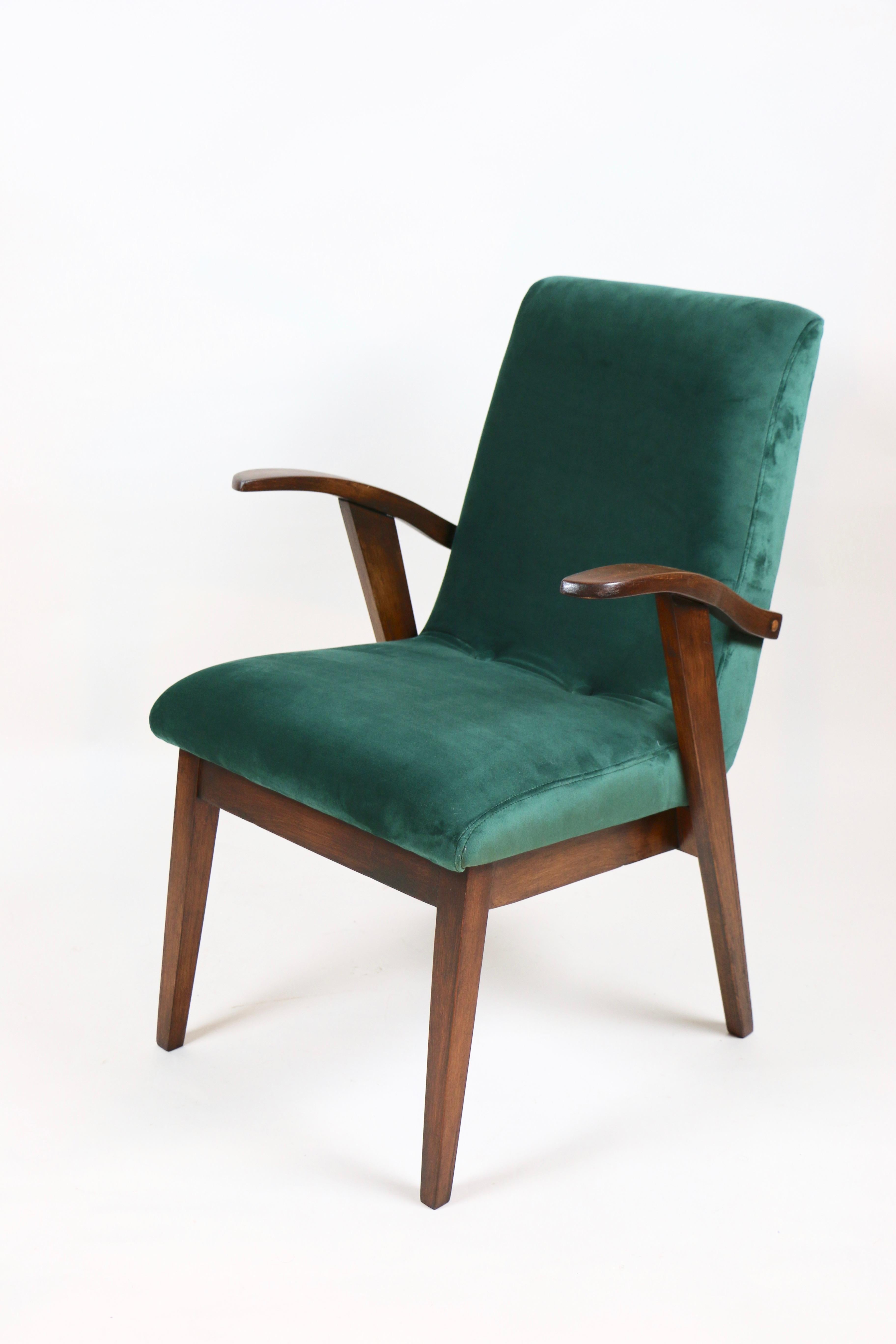 Puchala Armchair in Green Velvet from 1970s For Sale 5