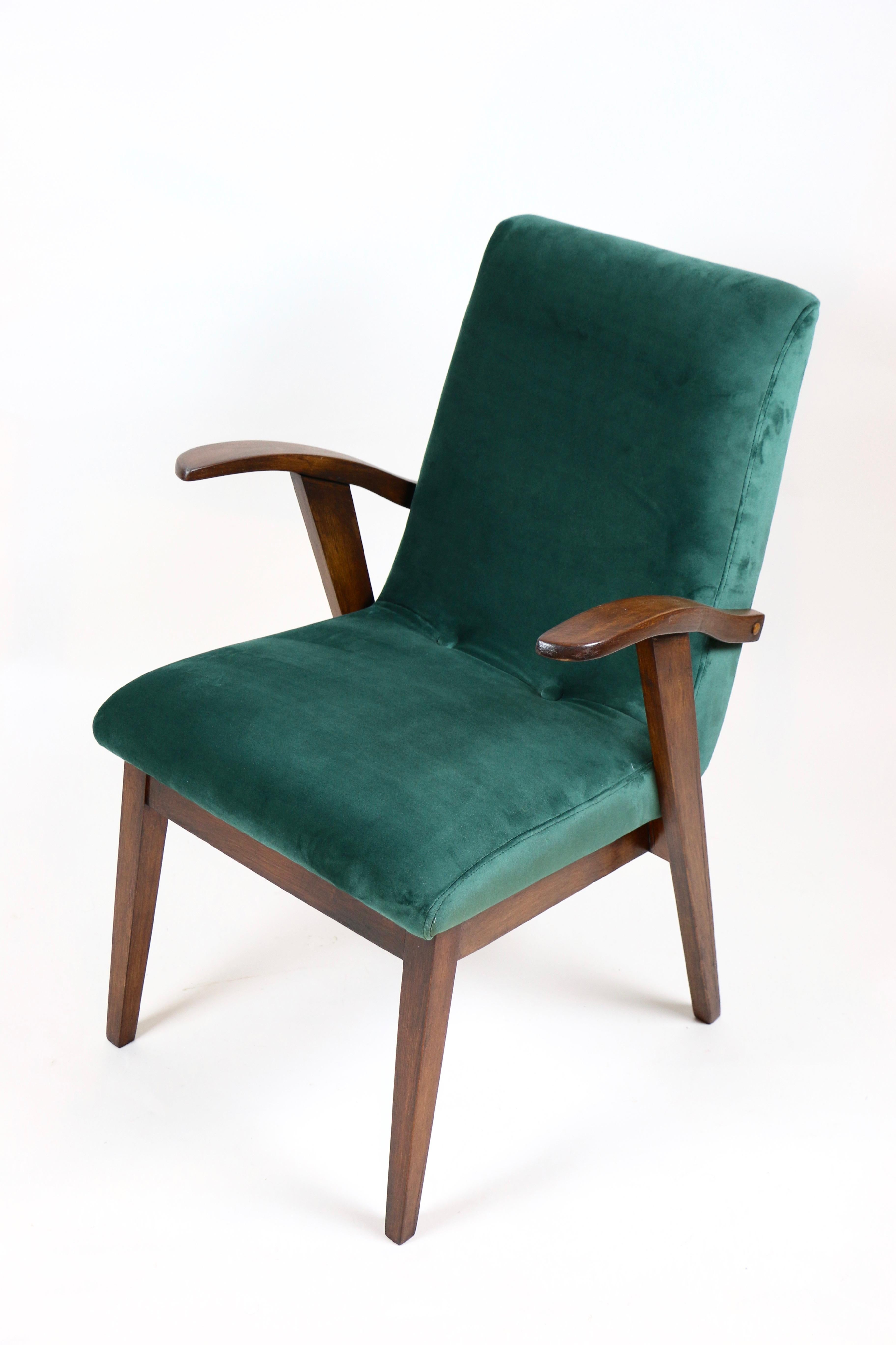 Puchala Armchair in Green Velvet from 1970s For Sale 6