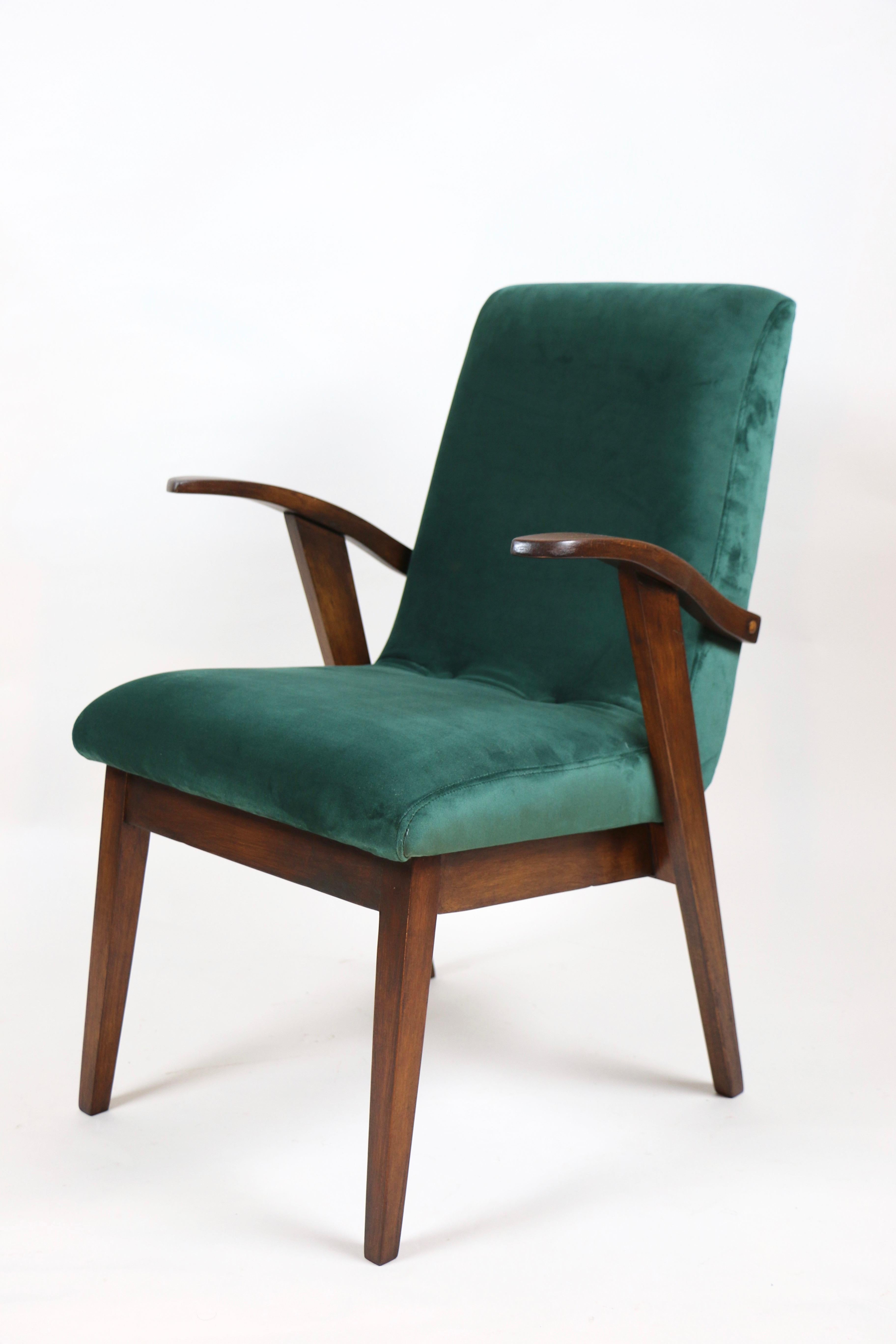 Puchala Armchair in Green Velvet from 1970s For Sale 8