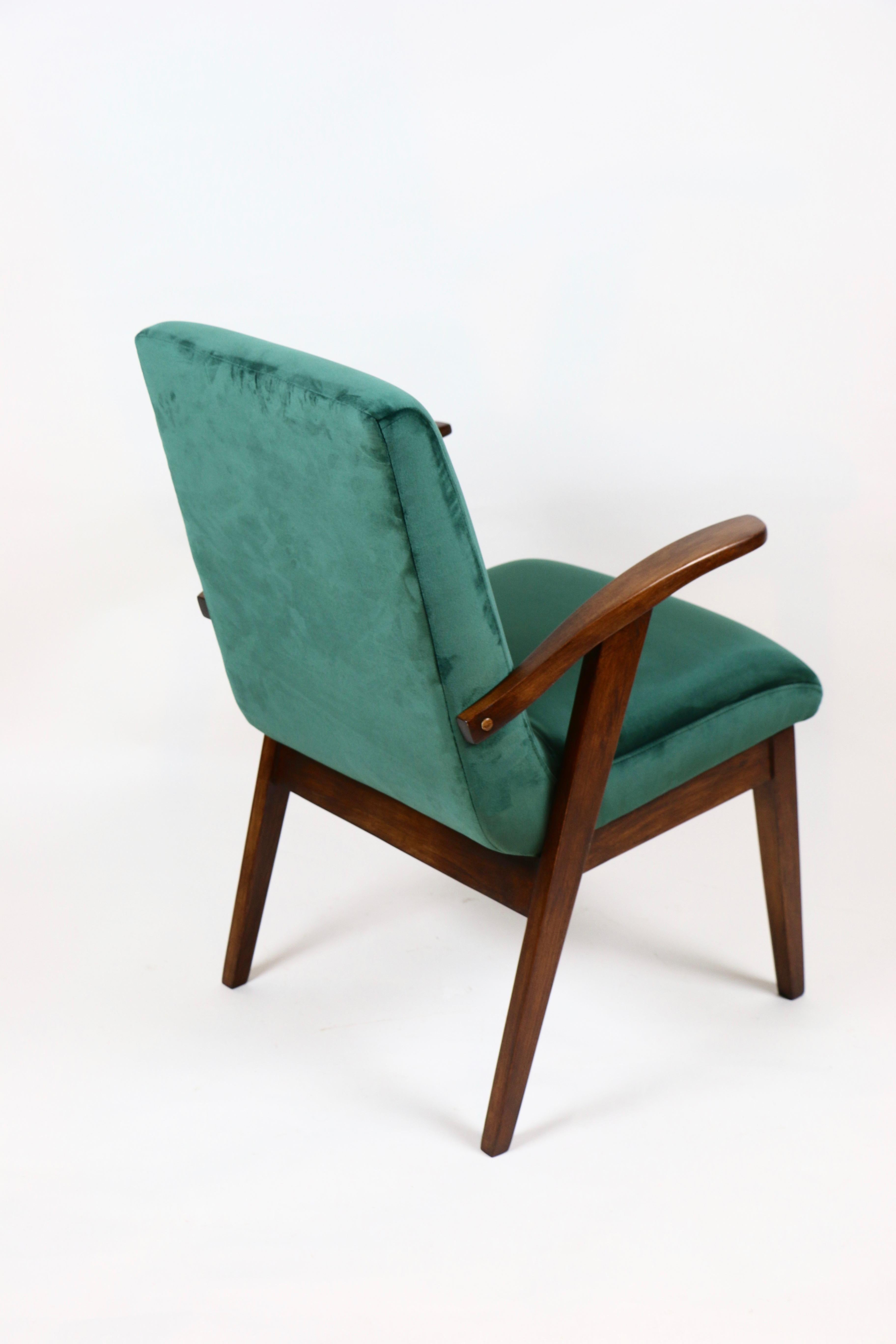 Puchala Armchair in Green Velvet from 1970s For Sale 1