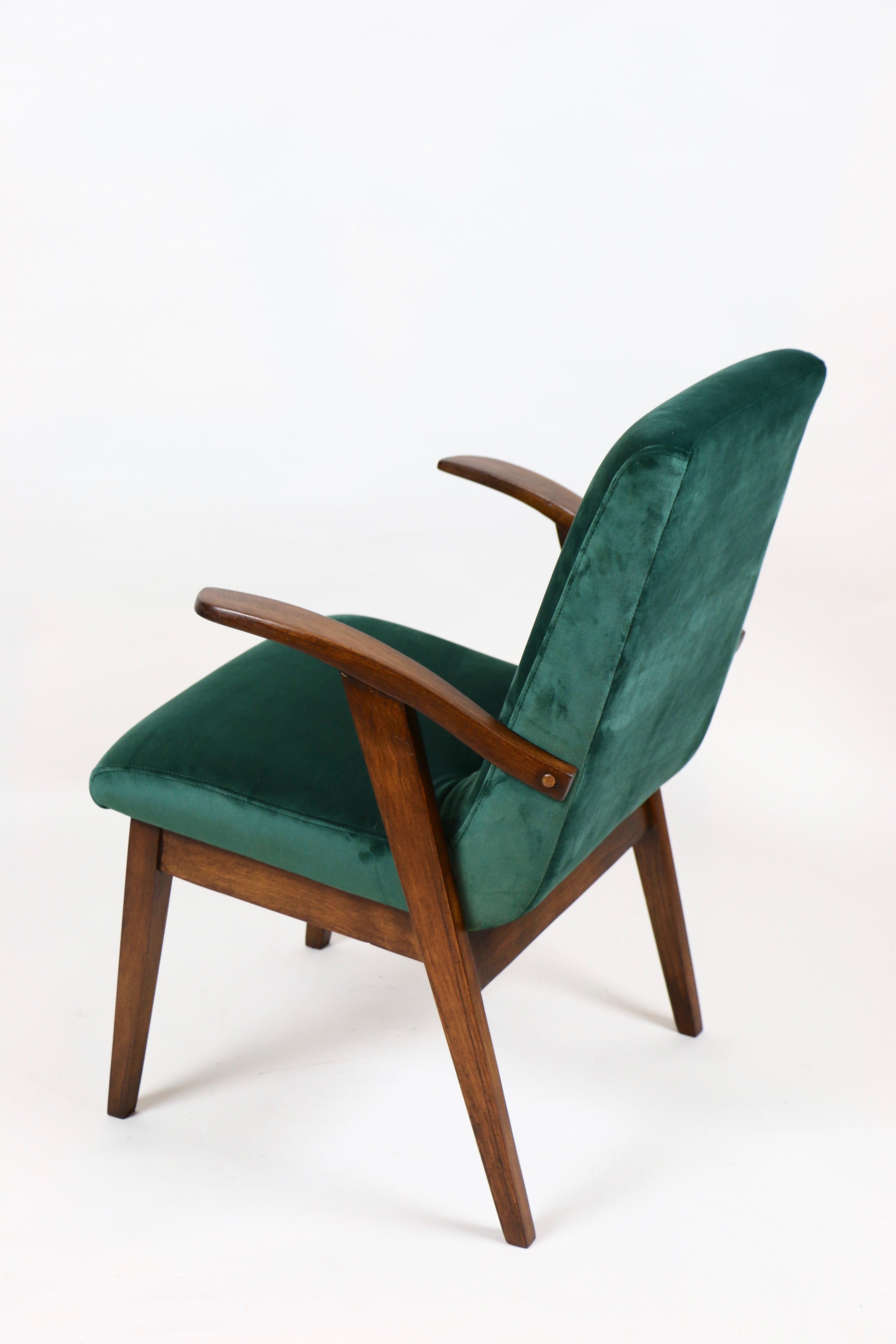 Puchala Armchair in Green Velvet from 1970s For Sale 2