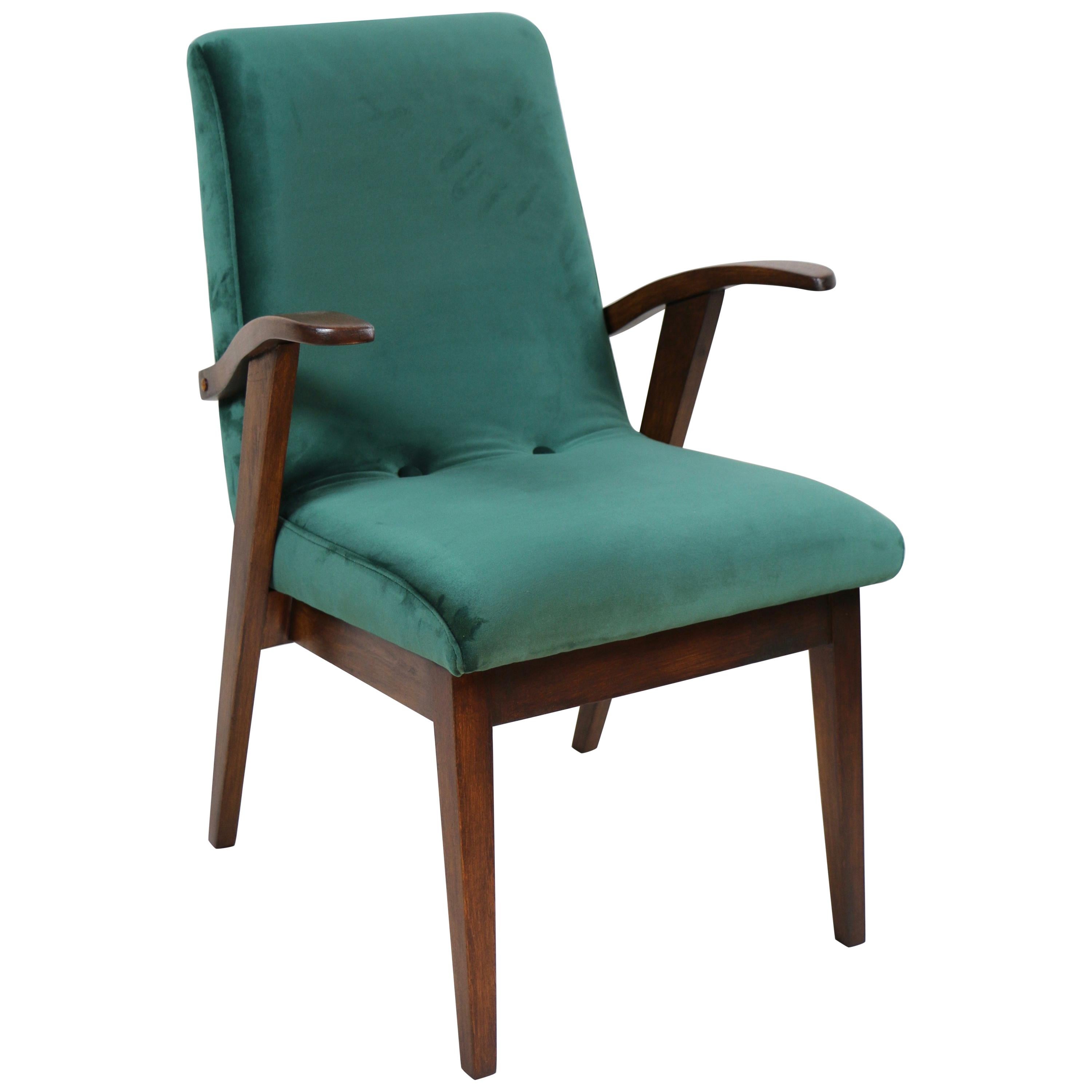 Puchala Armchair in Green Velvet from 1970s For Sale