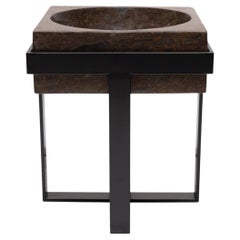 Puddingstone Basin Side Table